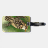 かわいい鳥の荷物タグ ラゲッジタグ (裏面横)