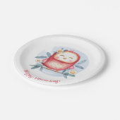 かわいい鳥の誕生日 ペーパープレート (アングル)