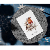 かわいい鳥の赤いロビンをカスタマイズ可能 ノートカード