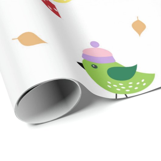 かわいい鳥の赤ちゃんシャワー男女兼用 ラッピングペーパー (ロールコーナー)