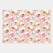 かわいい鳥の赤ちゃんシャワー ラッピングペーパーシート (正面)