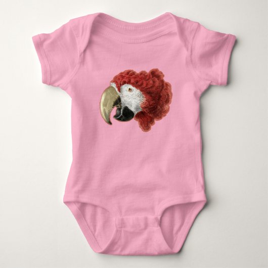かわいい鳥の赤ちゃん女の子Tシャツ ベビーボディスーツ (正面)