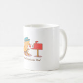 かわいい鳥の郵便屋いくつかのバーディあなたを愛するプン コーヒーマグカップ (正面右)