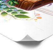 かわいい鳥の馬の子供部屋 ポスター (角)