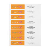 かわいい鳥は巻き住所 シール ラップアラウンド宛名ラベル (シート)