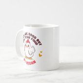 かわいい鳥は良いが、あなたの食べ物ではない、ビーガン コーヒーマグカップ (正面左)