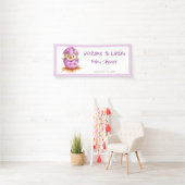 かわいい鳥ウェルカムガールベビーシャワー 横断幕 (インサイチュ)