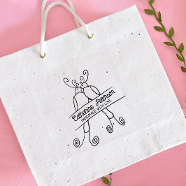 かわいい鳥カスタムの愛で手作り大 ラバースタンプ