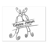 かわいい鳥カスタムの愛で手作り大 ラバースタンプ (インプリント)