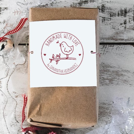 かわいい鳥カスタムの愛で手作り ラバースタンプ