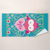 かわいい鳥カスタム子のバスタオルパーソナライズされた バスタオル (バスタオル)