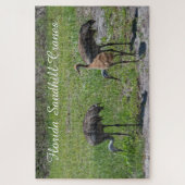 かわいい鳥フロリダサンドヒルクレーン風光明媚な自然 ジグソーパズル (縦)