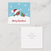 かわいい鳥メリークリスマスノートカード ノートカード (正面/裏面)