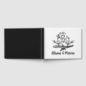 かわいい鳥ラブバード白黒結婚ズ ゲストブック (全面)