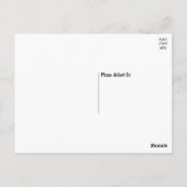 かわいい鳥ロバーバード結婚白黒ありがとう ポストカード (裏面)