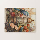 かわいい鳥好きのケージ ジグソーパズル (横)