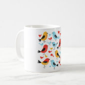 かわいい鳥柄コーヒーマグ コーヒーマグカップ (正面左)