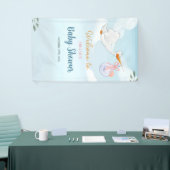 かわいい鳥運の女の子の赤ちゃんシャワーの看板バナー 横断幕 (トレードショー)