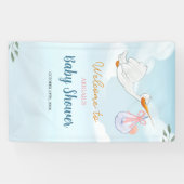 かわいい鳥運の女の子の赤ちゃんシャワーの看板バナー 横断幕 (横)