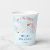 かわいい鳥運の赤ちゃんシャワー紙カップ 紙コップ (裏面)