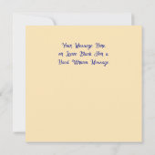 かわいい鳥、イチゴ泥棒アート、名前&メッセージ 招待状 (裏面)