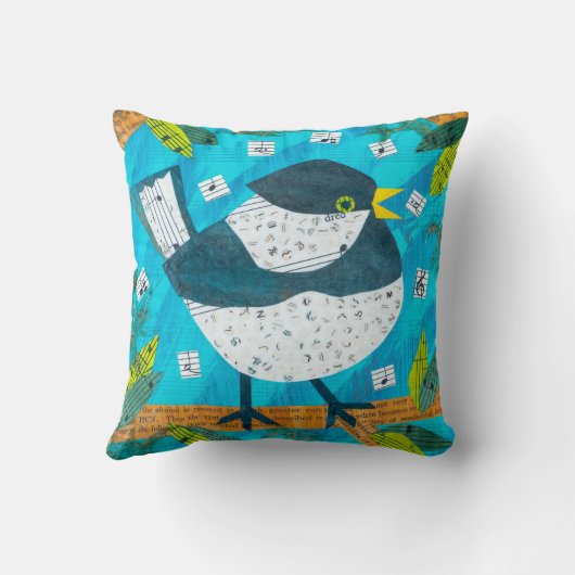 かわいい鳥 クッション (裏面)