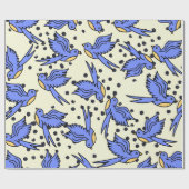 かわいい鳥 ラッピングペーパー (フラット)