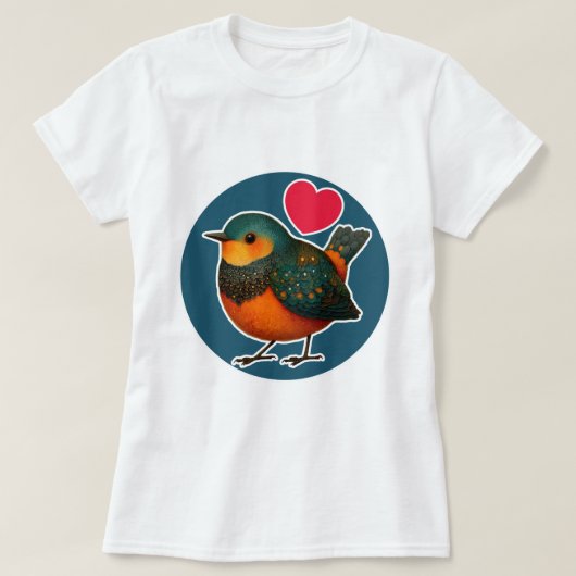 かわいい鳥 Tシャツ (デザイン正面)