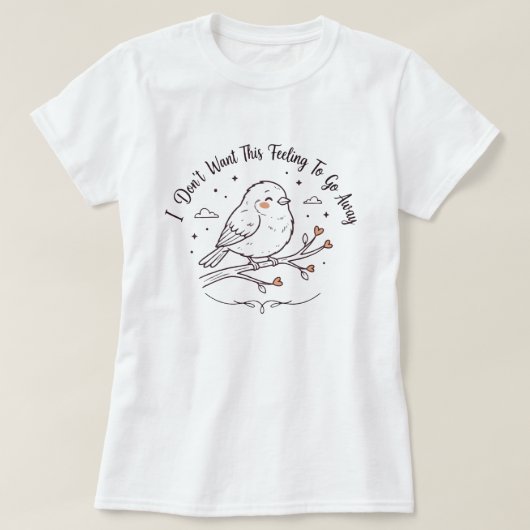 かわいい鳥Tシャツ | この気持ちが続くように Tシャツ (デザイン正面)
