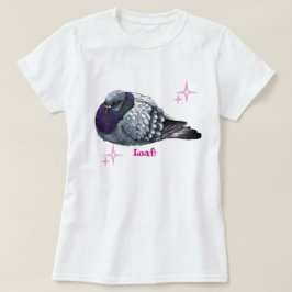 かわいい鳩のパフシャツ Tシャツ