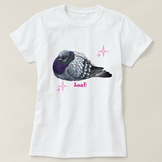 かわいい鳩のパフシャツ Tシャツ (デザイン正面)