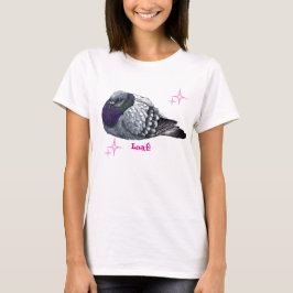 かわいい鳩のパフシャツ Tシャツ