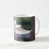 かわいい鳩 白い鳩 愛と平和のシンボル 鳥 コーヒーマグカップ (正面右)