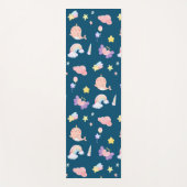 かわいい鳴魚ユニコーン虹の海模様 ヨガマット (正面)