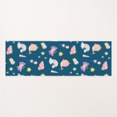 かわいい鳴魚ユニコーン虹の海模様 ヨガマット (正面(横))