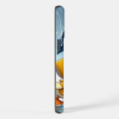 かわいい鴨、カエル、雨の中のバニー iPhoneケース (右側面)