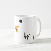 かわいい鶏のドルビー落書き コーヒーマグカップ (正面右)