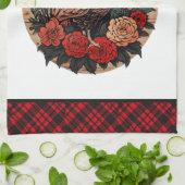 かわいい鶏の恋人カントリーキッチン キッチンタオル (折り畳み)