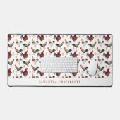 かわいい鶏の柄 デスクマット (キーボード&マウス)