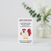 かわいい鶏の漫画の卵または養鶏場 名刺 (スタンド正面)