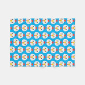 かわいい鶏 フリースブランケット (正面(横))