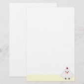 かわいい鶏 便箋 (正面/裏面)