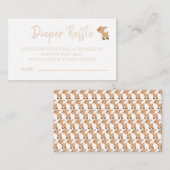 かわいい鹿おむつラッフルベビーシャワーゲーム エンクロージャーカード (正面/裏面)