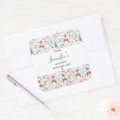 かわいい鹿お洒落の森の柄キッチン スクエアシール (封筒)