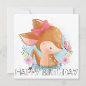 かわいい鹿がアウトドアを探検 (正面)