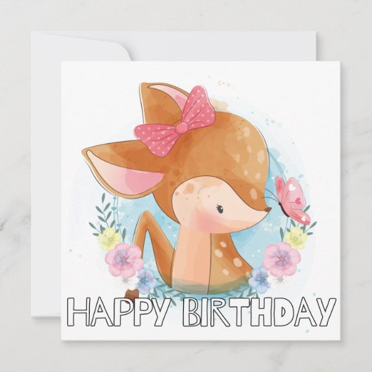 かわいい鹿がアウトドアを探検 (正面)