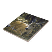 かわいい鹿が横たわっ タイル (側面)