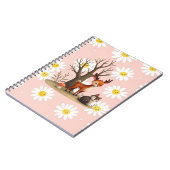 かわいい鹿とハリネズミのスパイラル写真ノート ノートブック (左側)