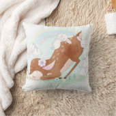 かわいい鹿とバニー クッション (ブランケット)