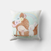 かわいい鹿とバニー クッション (裏面)